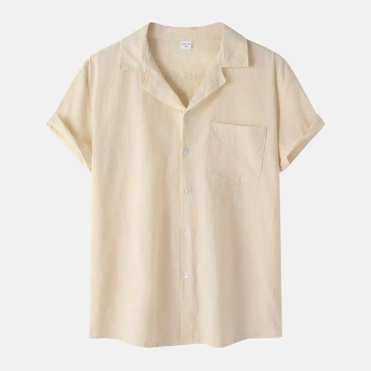 Men’s Cotton Linen Summer Shirt – Lightweight, Short Sleeve, Casual Fit - Dazzy
