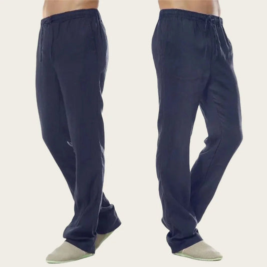Men's Boho Cotton Linen Pants – Lightweight Loose Fit Summer Joggers for Casual & Work - Dazzy
