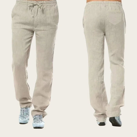 Men's Boho Cotton Linen Pants – Lightweight Loose Fit Summer Joggers for Casual & Work - Dazzy