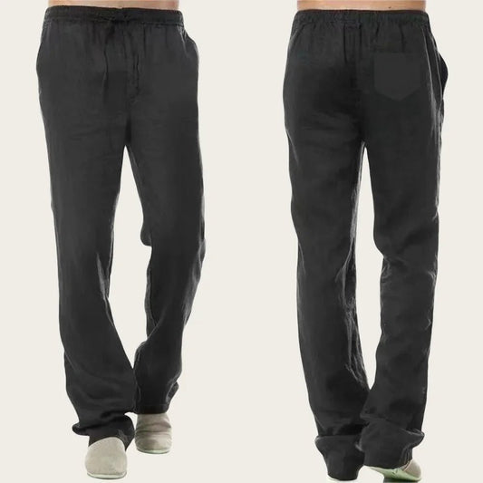 Men's Boho Cotton Linen Pants – Lightweight Loose Fit Summer Joggers for Casual & Work - Dazzy