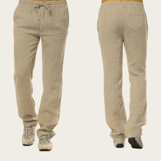 Men's Boho Cotton Linen Pants – Lightweight Loose Fit Summer Joggers for Casual & Work - Dazzy