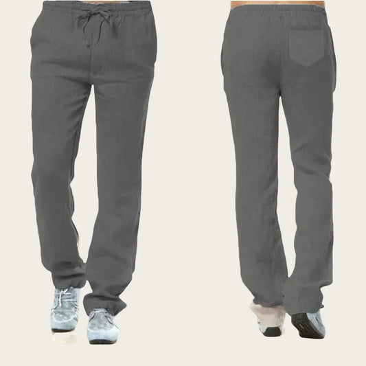 Men's Boho Cotton Linen Pants – Lightweight Loose Fit Summer Joggers for Casual & Work - Dazzy