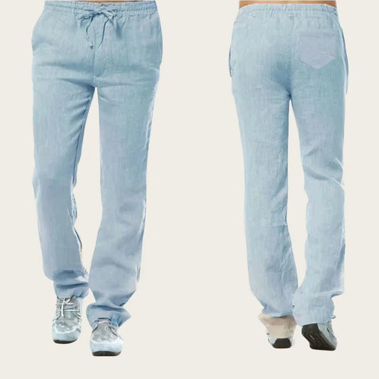 Men's Boho Cotton Linen Pants – Lightweight Loose Fit Summer Joggers for Casual & Work - Dazzy