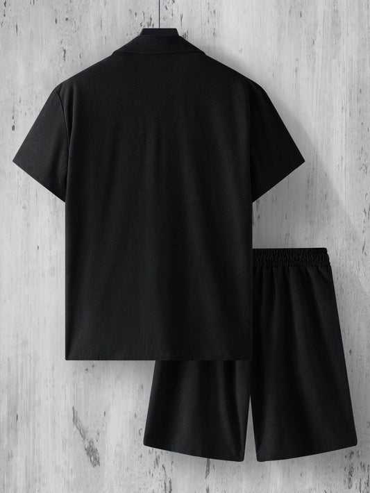 Men’s Summer Sports Suit – Short Sleeve T-Shirt & Shorts | Casual Loose Two - Piece Running Set - Dazzy